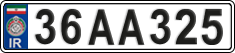 License plate of Iran, License plates for driving abroad (2015)