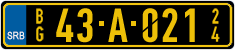 License plate of Serbia, Diplomatic