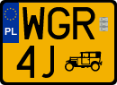 License plates of Poland, Oldtimers