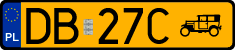 License plates of Poland, Oldtimers