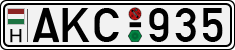 license plates of Hungary, Cars (1990)