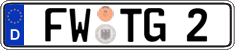 German license plate, Regular plates