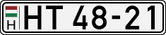 license plates of Hungary, Army (1990)