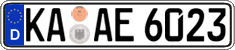 German license plate, Regular plates