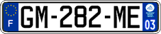 French license plate, SIV (ordinary)