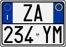 License plate of Italy, Cars (1994 year series)