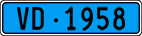 License plate of Switzerland, Work and fire vehicles (blue)