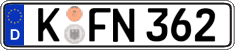 German license plate, Regular plates