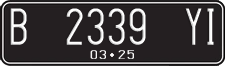 License plate of Indonesia, Regular plates