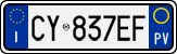 License plate of Italy, Cars (1994 year series)