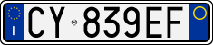 License plate of Italy, Cars (1994 year series)