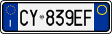 License plate of Italy, Cars (1994 year series)