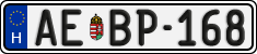 license plates of Hungary, Regular plates (2022)