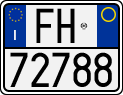 License plate of Italy, Motorcycles (1994 year series)