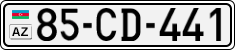 License plate of Azerbaijan, Cars