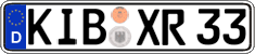 German license plate, Regular plates