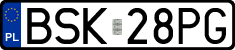 License plates of Poland, Regular car plates