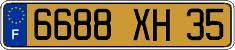 French license plate, FNI