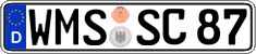 German license plate, Regular plates