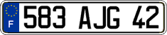 French license plate, FNI