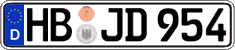 German license plate, Regular plates