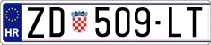 License plate of Croatia, Regular plates