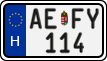 license plates of Hungary, Regular plates (2022)
