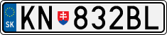 License plate of Slovakia, Cars
