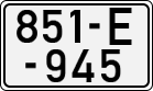License plate of Bosnia and Herzegovina, 1998 year system
