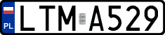 License plates of Poland, Regular car plates