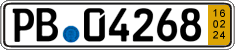 German license plate, Short-term transit plates