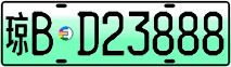 License plate of China, Electric vehicles