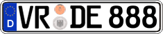 German license plate, Regular plates