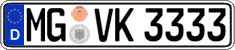 German license plate, Regular plates