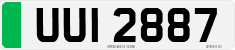 License plate of the United Kingdom, Northern Ireland (1966)