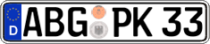 German license plate, Regular plates