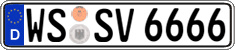 German license plate, Regular plates