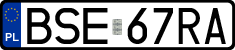 License plates of Poland, Regular car plates
