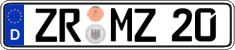 German license plate, Regular plates