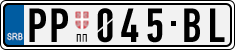 License plate of Serbia, Cars