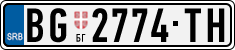 License plate of Serbia, Cars