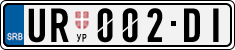 License plate of Serbia, Cars