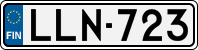License plate of Finland, Cars