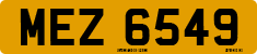 License plate of the United Kingdom, Northern Ireland (1966)