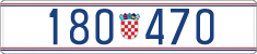 License plate of Croatia, Police