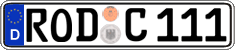 German license plate, Regular plates
