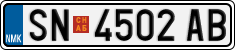 License plate of North Macedonia, Regular plates (2012)