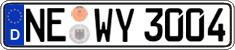 German license plate, Regular plates