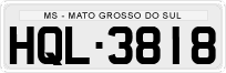 License plate of Brazil, Private owners (1990)