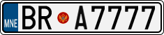 License plate of Montenegro, Vanity Plates
